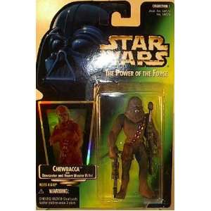   Green Hologram Card Chewbacca with Bowcaster and Heavy Blaster Rifle