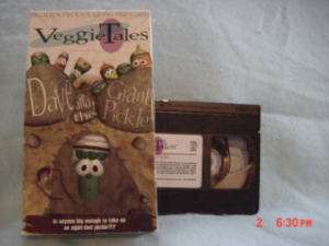 Veggie Tales DAVE AND THE GIANT PICKLE vhs Christian 96  