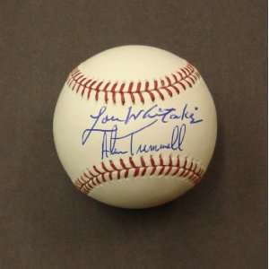Alan Trammell and Lou Whitaker Autographed Baseball