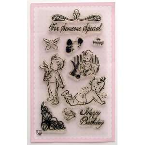  Cute Baby Toddler / Vintage Clear Stamps Set Arts, Crafts 