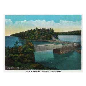 Portland, Maine, View of Orrs Island Bridge Premium Poster Print
