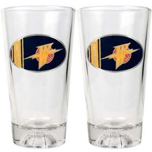  Golden State Warriors NBA 2pc Pint Ale Glass Set with 
