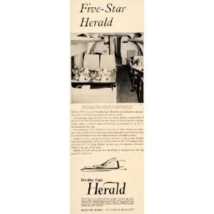  1964 Ad Handley Page Herald VIP Jet Prop Airplane Cabin 