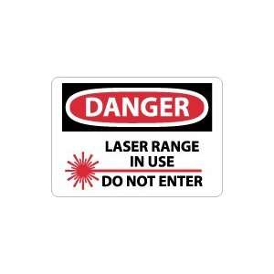  OSHA DANGER Laser Range In Use Do Not Enter Safety Sign 