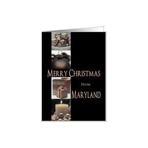  Maryland State specific Merry Christmas card Winter 