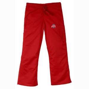  BSS   Ohio State Buckeyes NCAA Cargo Style Scrub Pant (Red 