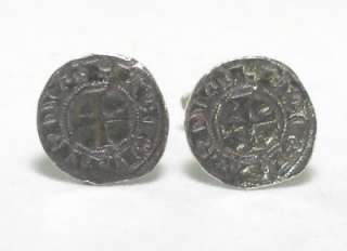 King Richard I (Medieval Coin) Cufflinks in Fine English Pewter, Gift 