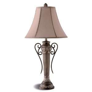   Pillar Style Bronze Finish Table Desk Lamp Lamps: Home Improvement