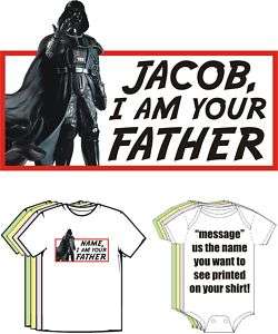Luke I Am Your Father Darth Vader Funny Baby Clothes  