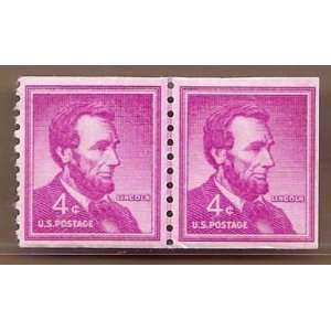  Stamps US Abraham Lincoln Sc1036 Coil pair MNHVF 