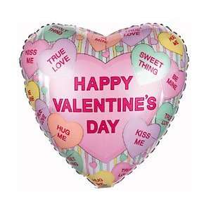  Candy Hearts Valentines Day 18 Foil Balloon [Health and 