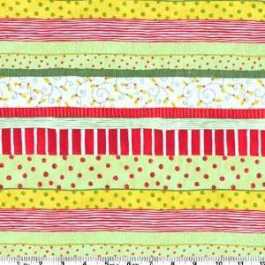  45 Wide Winter Wonderland Ribbon Stripe Multi Fabric By 