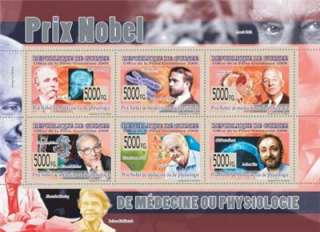 Nobel Prize Winners 6 Stamps Sheet MNH Guinea GU0877  