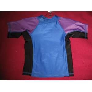  Sunwise SPF 50+ Rash Guard Shirt (Blue, Plum & Black) Size 