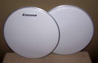 LUDWIG Jr OEM 13 Diameter Drum Head Set~White~NEW~NR  