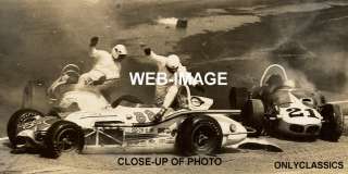 65 USAC JIM HURTUBISE KENYON AUTO RACING CRASH LANGHORNE SPEEDWAY 