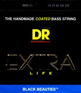 Dr Strings Black Beauties 5 String Bass Set BKB5 45  