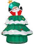   82952 6 OUTDOOR INFLATABLE ANIMATED SANTA RISING FROM CHRISTMAS TREE