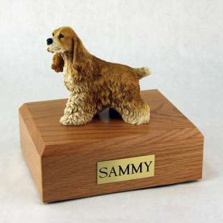 Dog, Cocker Spaniel, Tan   Figurine Pet Cremation Urn   Free Shipping