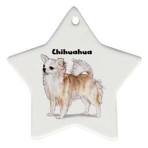  Chihuahua Long Hair Ornament (Star)