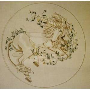  Unicorn Serenity Crewel Embroidery Kit Designed By Linda K 
