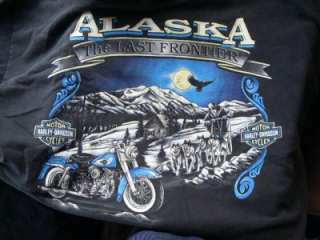 Harley Davidson Label Dealer (Alaska) T Shirt Mens Sz XL (L) FC 