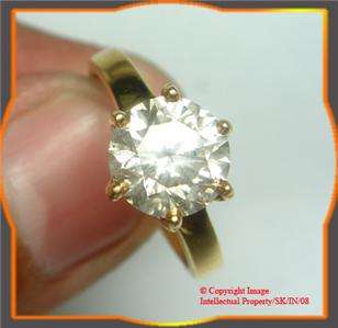   SOLITAIRE DIAMOND WEDDING/ENGAGEMENT/ANNIVERSARY 14k GOLD RING  