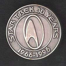 Star Trek 30th Anniversary Logo Pewter Style Metal Pin  