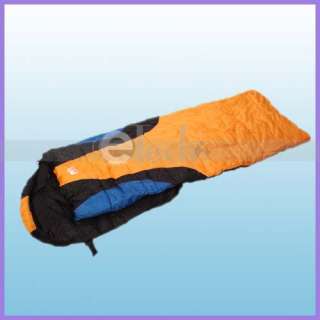 Outdoor Camping Sleeping bag Spring and Summer Orange & Black Hollow 