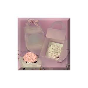   White Frosted Circle Handle Boxes