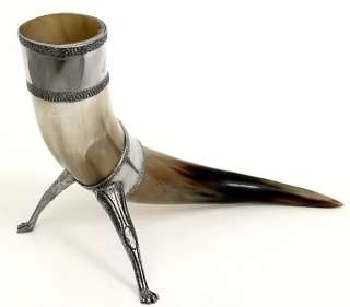 HAUGRUD NORWAY Pewter Drinking Cattle Horn  