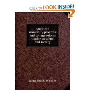   reform relative to school and society James Hutchins Baker Books