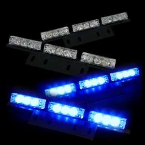  36 Bright Blue LED Law Enforcement Flash Strobe Lights Bar 