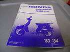 Factory Shop Manual 1983 1984 Honda NH80 Aero 80