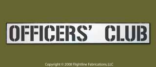 OFFICERS CLUB Military Army Navy Marine Wood Door Sign  