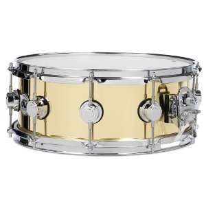  DW 6.5X14 Smooth Brass Snare Drum Musical Instruments