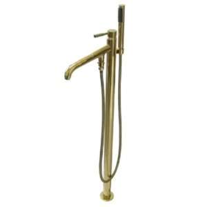   Tub Filler With Telephone Shower Set, Polished Brass