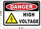 Danger High Voltage Electric Warning Safety Business Sign Decal 