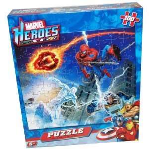   100 piece Puzzle   Spiderman, Silver Surfer, Human Torch & Storm