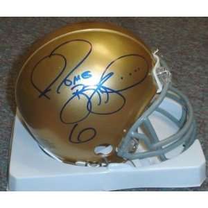  Jerome Bettis Autographed/Hand Signed Riddell Notre Dame 