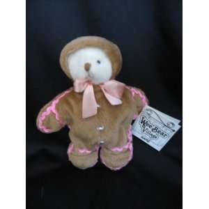   : Wee Bear Village 5 Plush Bear in Gingerbread Outfit: Toys & Games