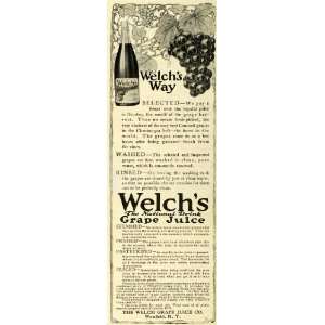  1911 Ad Welch Grape Juice Co Fruit Beverage Flavored 
