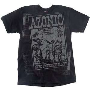  Azonic The Strip Mens Short Sleeve Casual Shirt   Black 