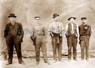 Photo of Old West Lawmen with Sheriff Badges  