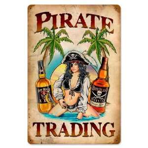  Pirate Trading Vintaged Metal Sign