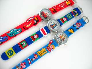 Thomas, Bob the builder and Cars (McQueen) Watches x 3  