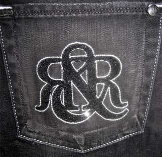 NWT Rock & Republic jeans Cosbie Twisted Black Silvr 30  