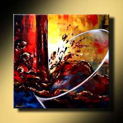 GLASS POUR RED WINE ART GICLEE OF LEANNE LAINE PAINTING  