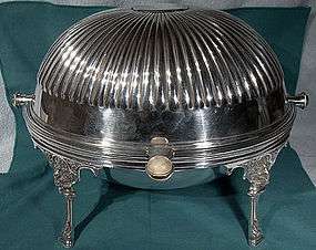 Superb SP ROLL TOP BACON SERVING CHAFING DISH c1880s  