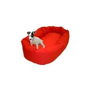  Bagel Dog Bed Fabric: Red, Size: Large (31 x 48): Pet 